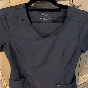 Cherokee infinity charcoal grey scrub set medium